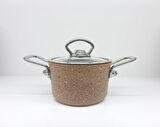 Oms Granit 12x7,5cm Mini Tencere Kahve
