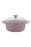 3110 - 2 Parça - Biogranit - 34x13,5 Cm 11,0 Litre - Derin Tencere, Gri Gövde, Gri Detay