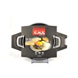 OMS 3729 Döküm Granit 2 Parça Kapaksız Sahan Set 18-20 cm Gri