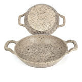 OMS 3729 Döküm Granit 2 Parça Kapaksız Sahan Set 18-20 cm Kumbeji