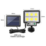 Ayt Powermaster JX-F72 Solar Güneş Enerji Panelli Hareket Sensörlü Üç Modlu Duvar Lambası Led Bahçe Aydınlatması Lamba