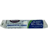 Polmix Jumbo Boy Siyah Çöp Torbası 80x110Cm 500G 62Mik 90Lt 10lu