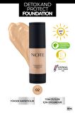 Koruyucu Etkili Fondöten - Detox Protect Foundation 02 Natural Beige 30 ml 8680705312022