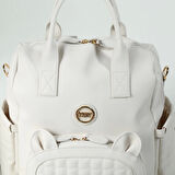 M&Y Kitty Deri Anne Bebek Bakım Sırt Çantası 7271 Krem