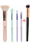 Temel Makyaj Fırça Seti NASBRUSHSET 77 + Nascita Oval Yapılı Kapatıcı Fırçası NASBRUSH 136