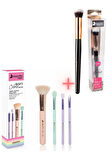 Temel Makyaj Fırça Seti NASBRUSHSET 77 + Nascita Oval Yapılı Kapatıcı Fırçası NASBRUSH 136