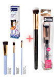 3' Lü Günlük Makyaj Fırça Seti NASBRUSHSET91R + Oval Yapılı Kapatıcı Fırçası NASBRUSH 136