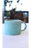 Papatyalı El Yapımı Seramik Kupa Mug (KULPLU)