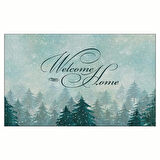 Yılbaşı Welcome Çam Ağaçları Tasarım Kapı Önü ve Ev İçi Paspas 45x75 cm