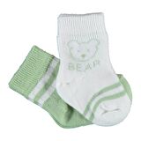 Bibaby Biorganic Bear 2'Li Kız Çorap 68412 Yeşil