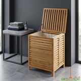 Bambu Katlanir Çamaşir Sepeti̇ 