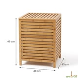 Bambu Katlanir Çamaşir Sepeti̇ 