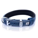 Doggie Konfor Deri Sade Boyun Tasması Royalblue 1,5x20 25 Cm 