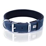 Doggie Konfor Deri Sade Boyun Tasması Royalblue 3x42 50 Cm 