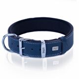 Doggie Konfor Deri Sade Boyun Tasması Royalblue 3,5x47 55 Cm 