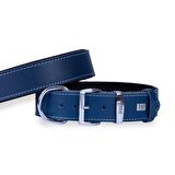 Doggie Konfor Deri Sade Boyun Tasması Royalblue 4x52 60 Cm 