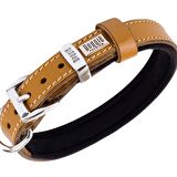 Doggie Deri Kemik Desenli Boyun Tasması S 2x30-35cm Camel