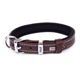 Doggie Deri Kemik Desenli Boyun Tasması M 2x35-40cm Kahverengi