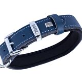Doggie Deri Kemik Desenli Boyun Tasması M 2.5x37-45cm Royal Mavi