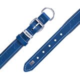 Doggie Deri Kemik Desenli Boyun Tasması M 2.5x37-45cm Royal Mavi