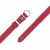 Doggie Deri Kemik Desenli Boyun Tasması M 4x52-60cm Kırmızı
