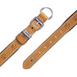 Doggie Deri Pati Desenli Boyun Tasması M 2.5x37-45cm Camel