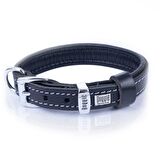 Doggie Yumuşak Firstclass Deri Boyun Tasması Siyah 1,5x25-30 Cm 