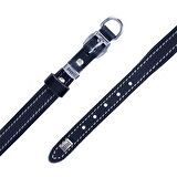 Doggie Yumuşak Firstclass Deri Boyun Tasması Siyah 1,5x25-30 Cm 