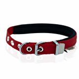 Doggie Comfort Yumuşak Dokuma Köpek Boyun Tasması S 1.5x20-25cm Kırmızı