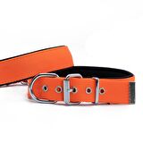 Doggie Comfort Yumuşak Dokuma Köpek Boyun Tasması M 2.5x37-45cm Turuncu