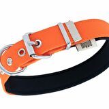 Doggie Comfort Yumuşak Dokuma Köpek Boyun Tasması M 2.5x37-45cm Turuncu
