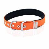 Doggie Softlu Dokuma Köpek Tasması 2,5 cm x 50 cm Turuncu