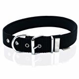 Doggie Konfor Seri Dokuma Köpek Boyun Tasması 4x52-60cm Siyah