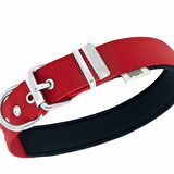 Doggie Çivi Desenli Köpek Tasması 3*55 cm Medium Kırmızı