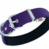 Doggie Çivi Desenli Köpek Tasması 3*55 cm Mor
