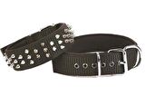 Doggie Comfort Dokuma Çivili Köpek Boyun Tasması Medium Siyah 5x55-65 Cm