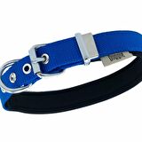 Doggie Softlu Kemik Desenli Köpek Tasması 2 cm x 40 cm Mavi