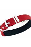 Doggie Comfort Metal Kemik Işlemeli Köpek Boyun Tasması M 3x42-50cm Kırmızı