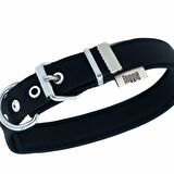 Doggie Comfort Metal Kemik İşlemeli Köpek Boyun Tasması L 2.5x42-50cm Siyah