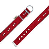Doggie Comfort Metal Kemik İşlemeli Köpek Boyun Tasması L 3x47-55cm Kırmızı
