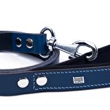 Doggie Konfor Klasik Deri Gezdirme Royalblue 2,5x120 Cm 