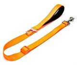 Doggie Dokuma Emniyet Kemerli Köpek Gezdirme Tasma Aparatı Medium Turuncu 2.5x80-120 Cm