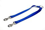 Doggie Dokuma Çift Köpek Gezdirme Tasma Aparatı Medium Mavi 2.5x70-60 Cm