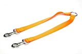 Doggie Dokuma Çift Köpek Gezdirme Tasma Aparatı Medium Turuncu 2.5x70-60 Cm
