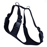 Doggie Havalı Ped Dokuma Köpek Göğüs Tasması 60/85 cm Siyah