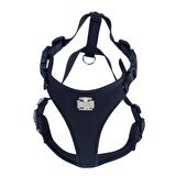 Doggie Havalı Ped Dokuma Köpek Göğüs Tasması 60/85 cm Siyah