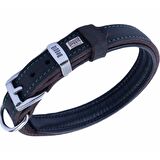 Doggie Yağlı Gerçek Deriden El Yapımı Köpek Boyun Tasması 2x35-40cm Yağ Yeşili