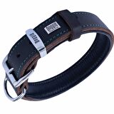 Doggie Yağlı Gerçek Deriden El Yapımı Köpek Boyun Tasması 4x57-65cm Yağ Yeşili