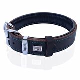 Doggie Yağlı Gerçek Deriden El Yapımı Köpek Boyun Tasması 4x57-65cm Yağ Yeşili