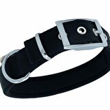 Doggie Elit Dokumadan El Yapımı Köpek Boyun Tasması 2,5x37-45cm Siyah